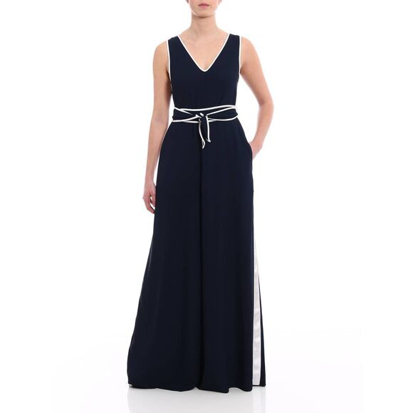 DIANE VON FURSTENBERG Crepe wide leg belted jumpsuit